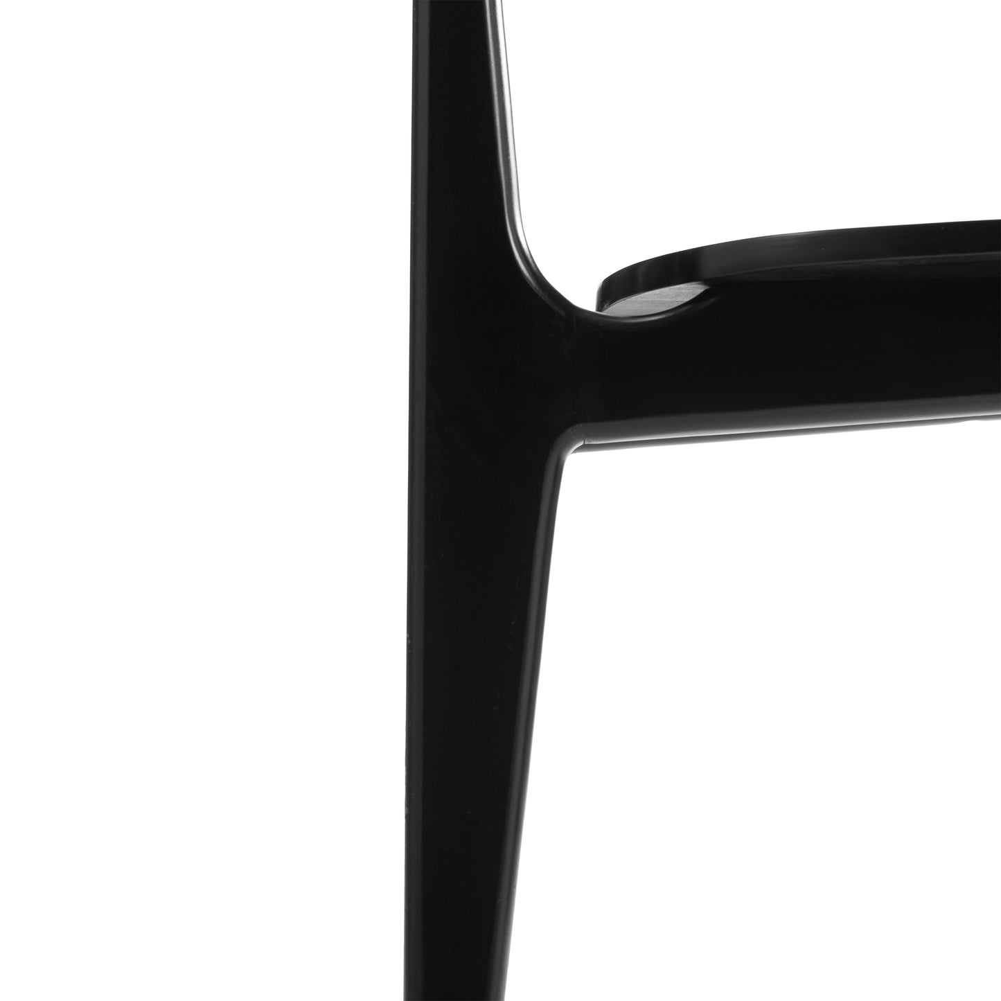 Verona Commercial Grade Solid Wood Dining Chair with Curved Oval Backrest in Black Black