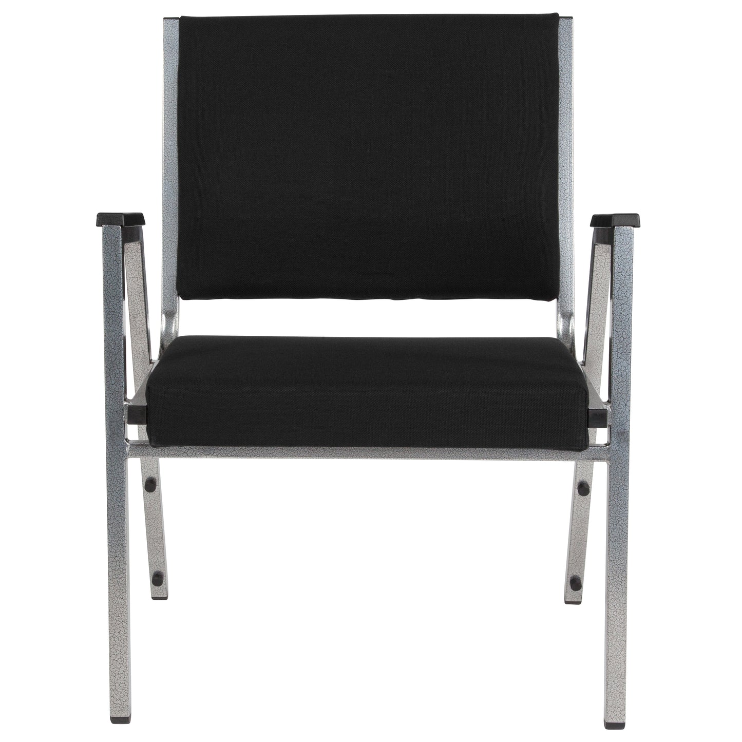 HERCULES Series 1000 lb. Rated Black Antimicrobial Fabric Bariatric Medical Reception Arm Chair Black Fabric