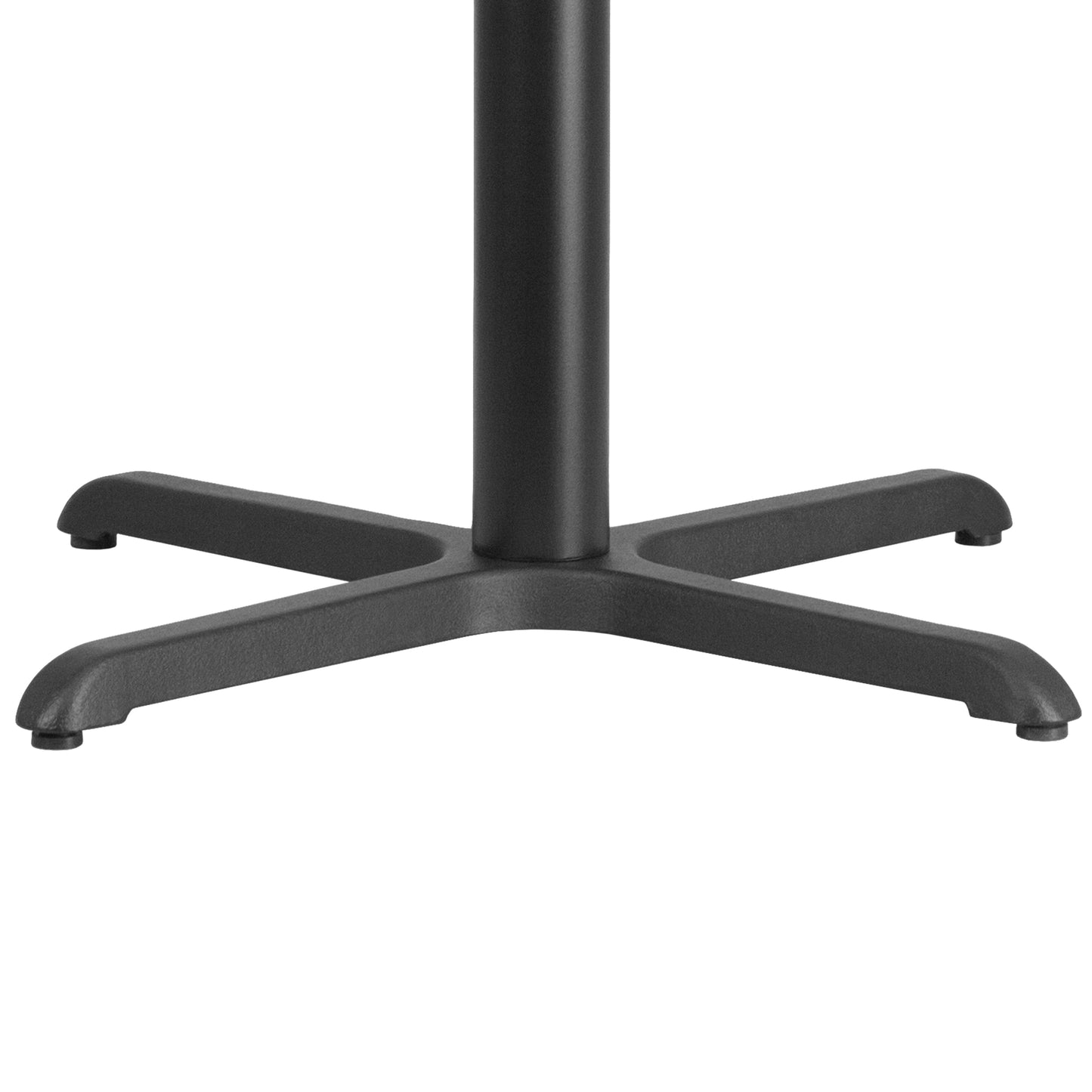 Beverly 30'' x 30'' Restaurant Table X-Base with 3'' Dia. Table Height Column Black