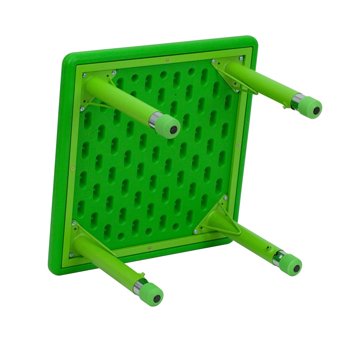 Wren 24'' Square Green Plastic Height Adjustable Activity Table Green