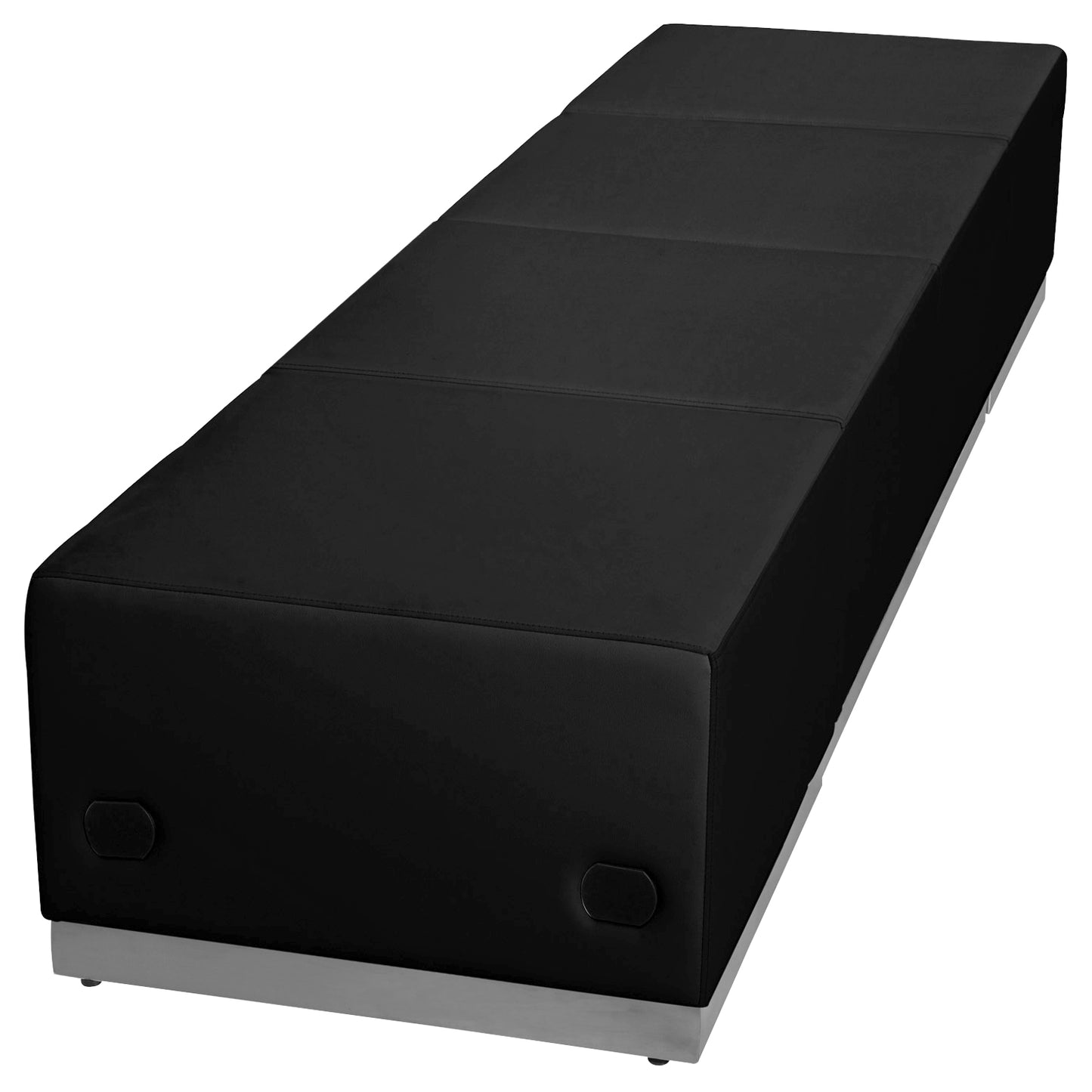 HERCULES Alon Series Black LeatherSoft Reception Configuration, 4 Pieces Black ZB-803-540-SET-BK-GG