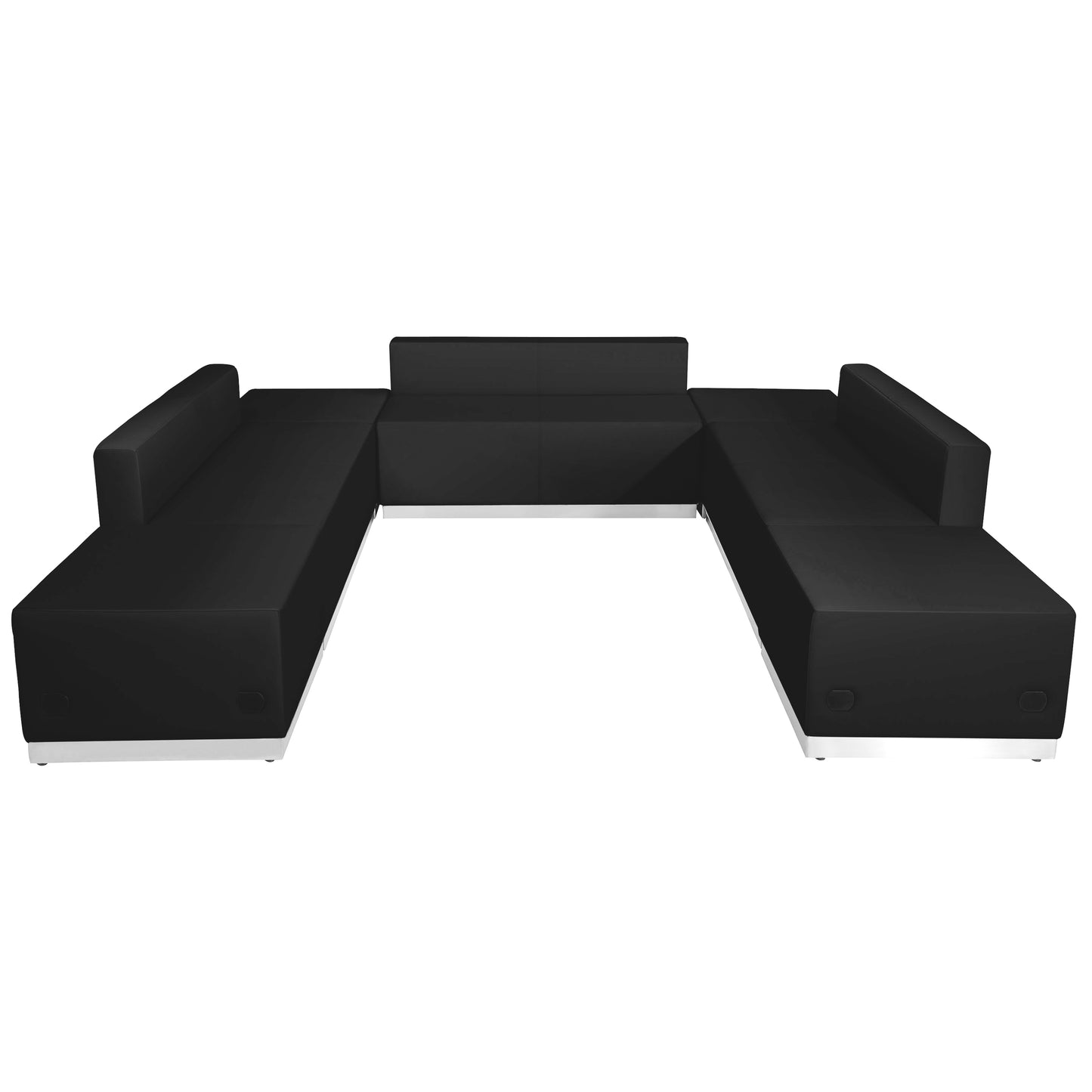 HERCULES Alon Series Black LeatherSoft Reception Configuration, 7 Pieces Black