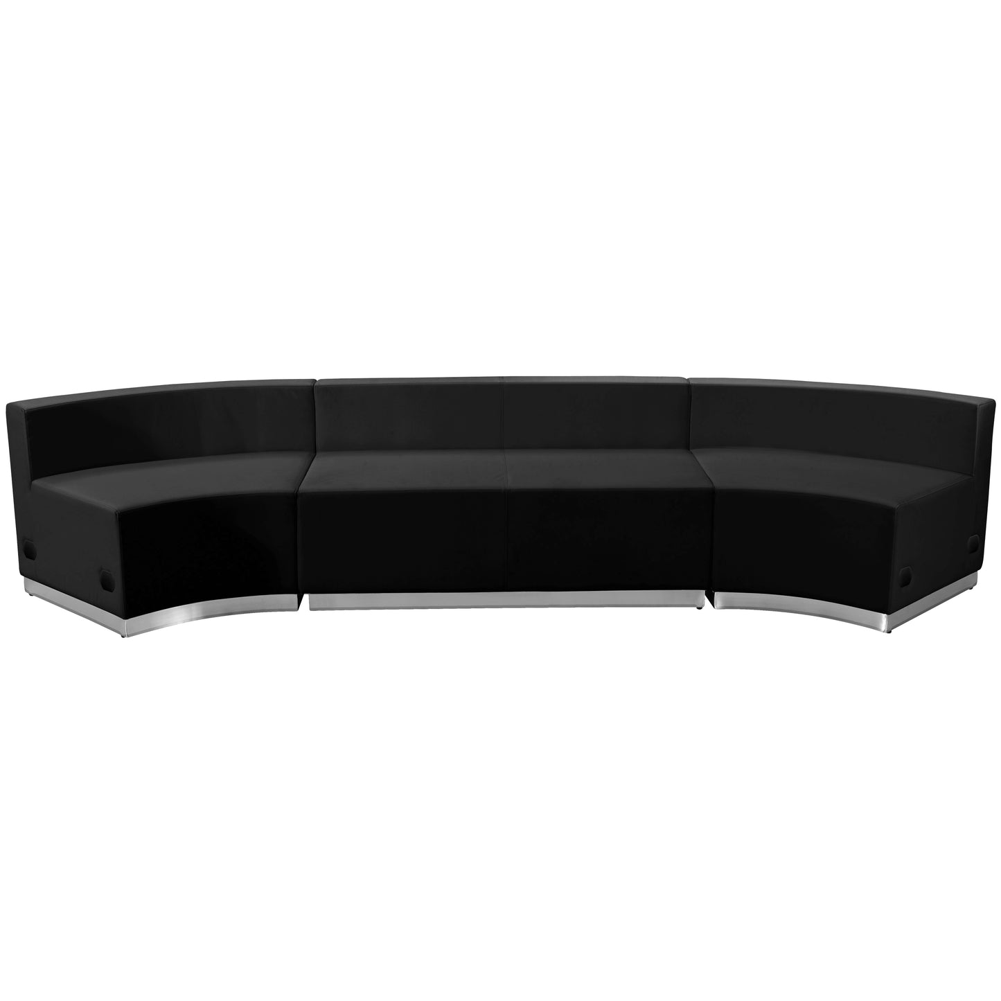 HERCULES Alon Series Black LeatherSoft Reception Configuration, 3 Pieces Black ZB-803-770-SET-BK-GG