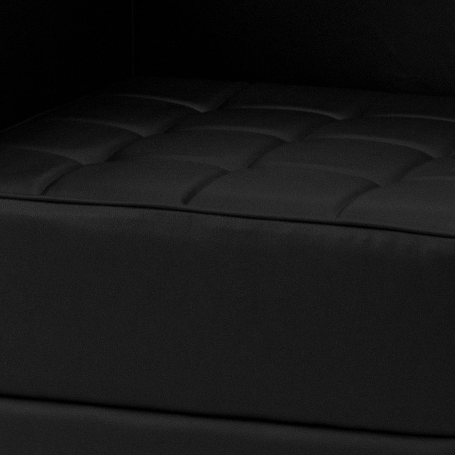 HERCULES Imagination Series Black LeatherSoft Sectional Configuration with Ganging Clips, 9 Pieces Black