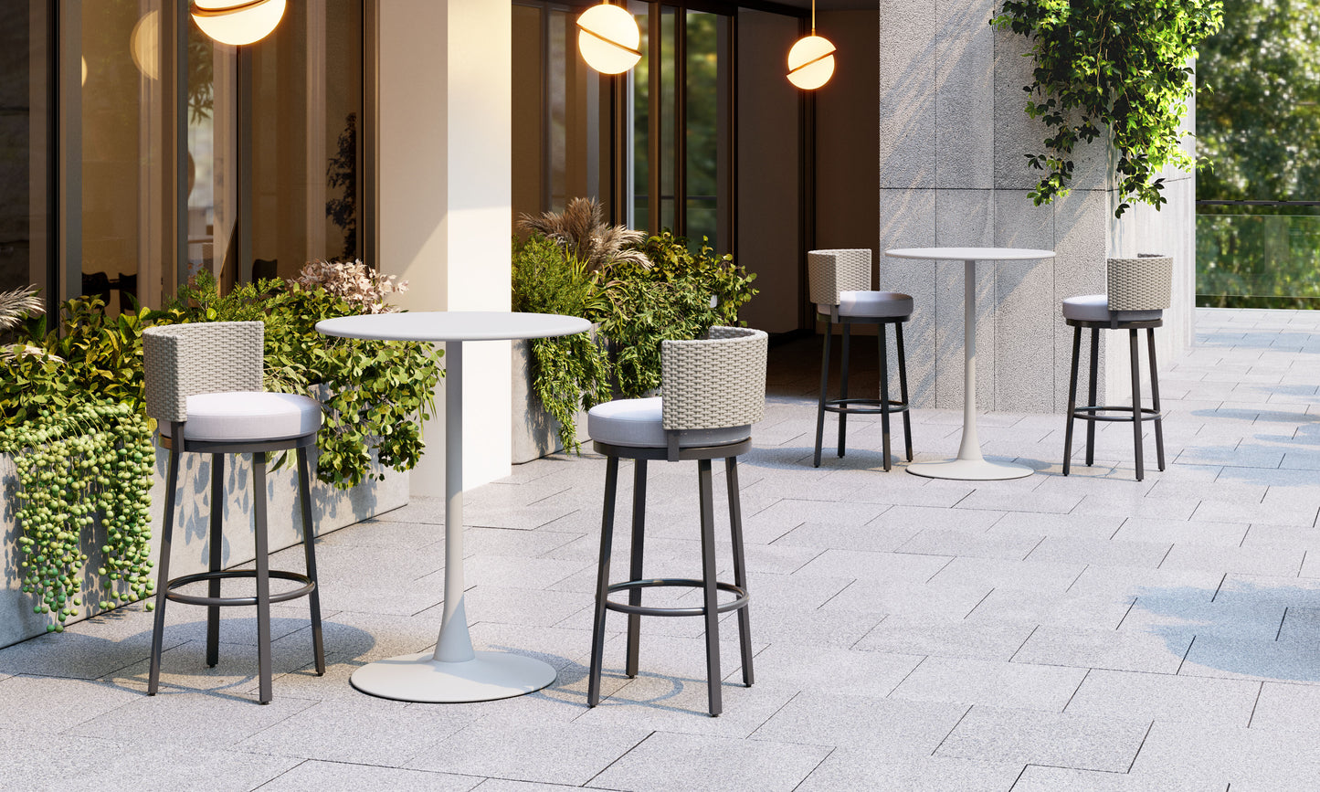 Midnight Wave Barstool White - 12