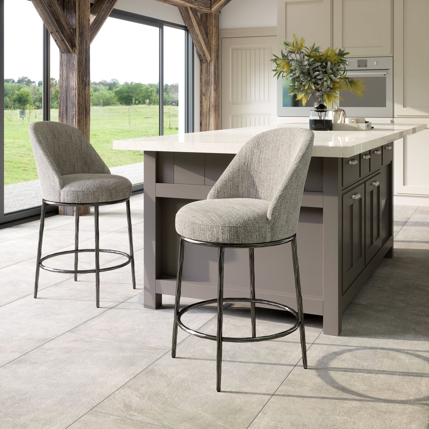 Nordhavn Swivel Counter Stool Gray - 8