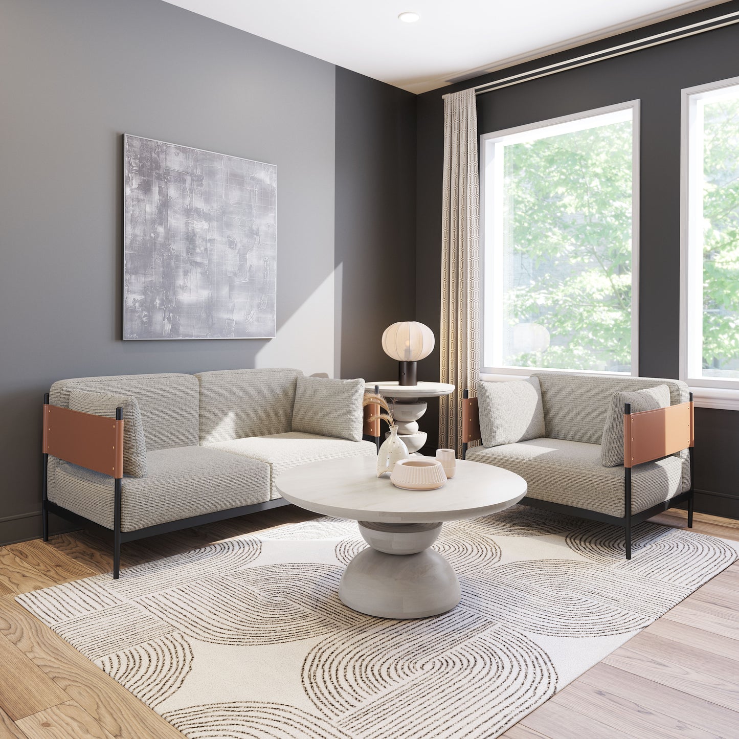 Stirbe Loveseat Gray - 10