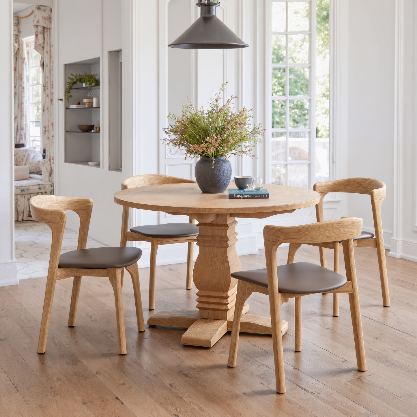 Pioro Dining Chair (Set of 2) Brown & Natural - 12