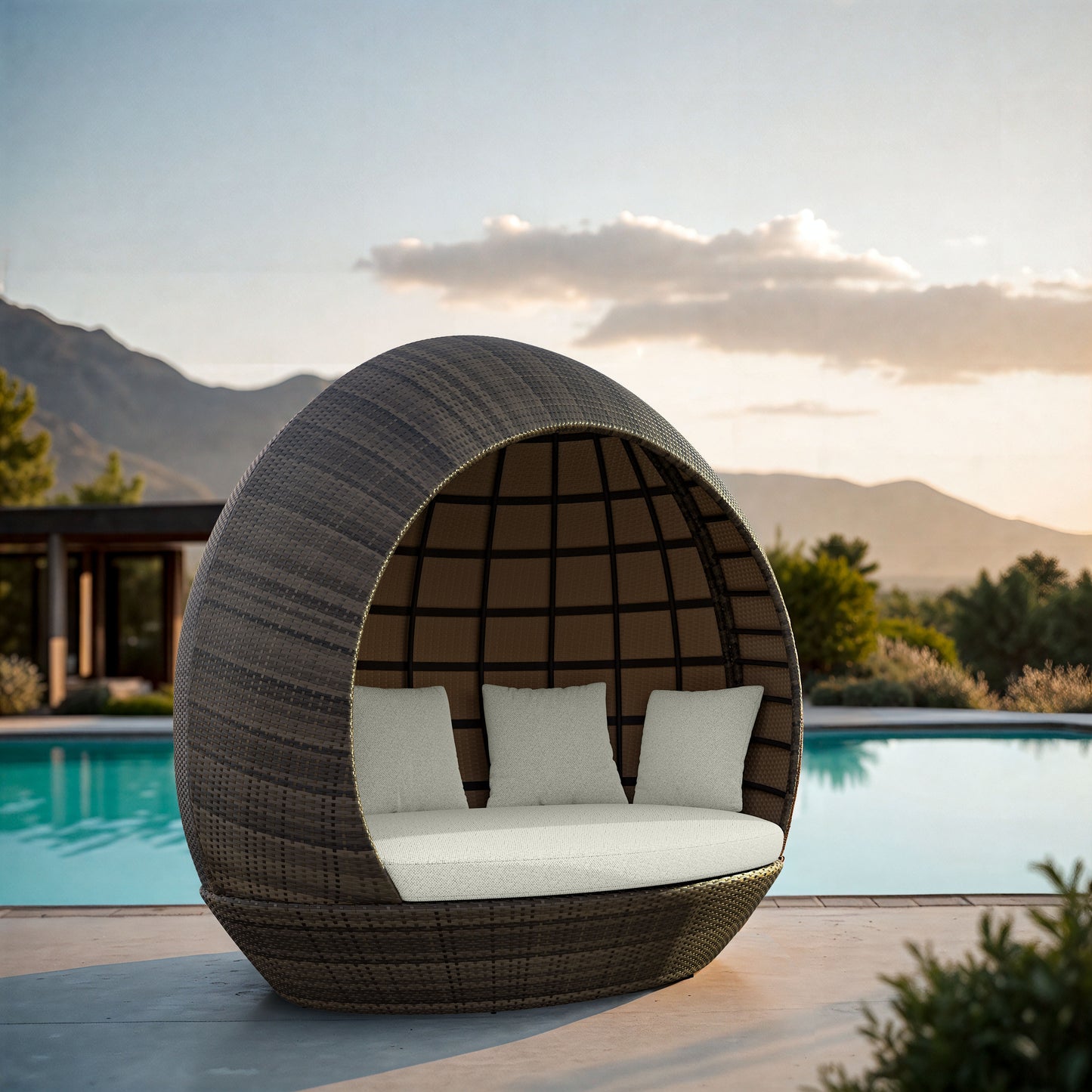 Marisol Beach Daybed Brown & Beige - 11