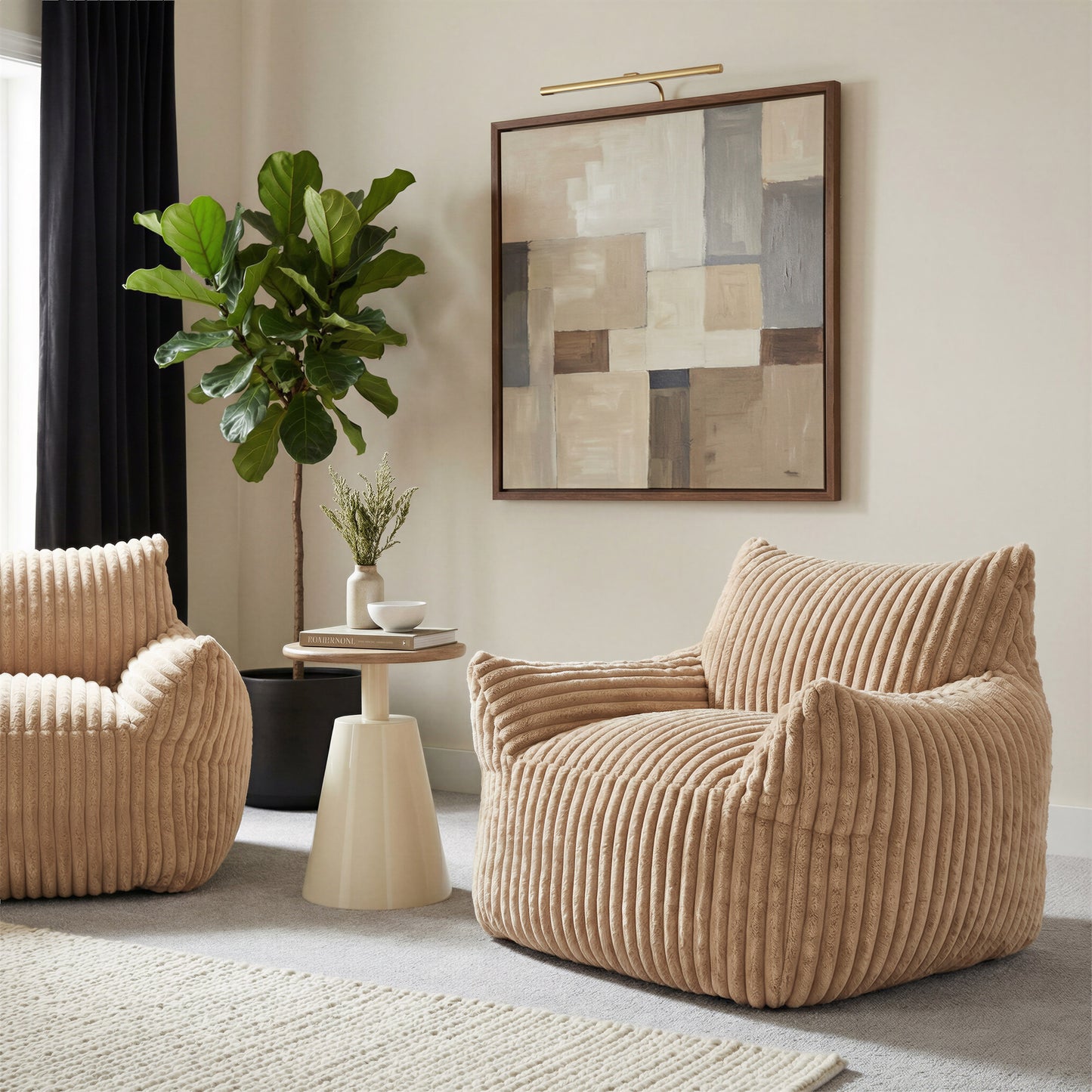 Sira Side Table Natural & Ivory - 7