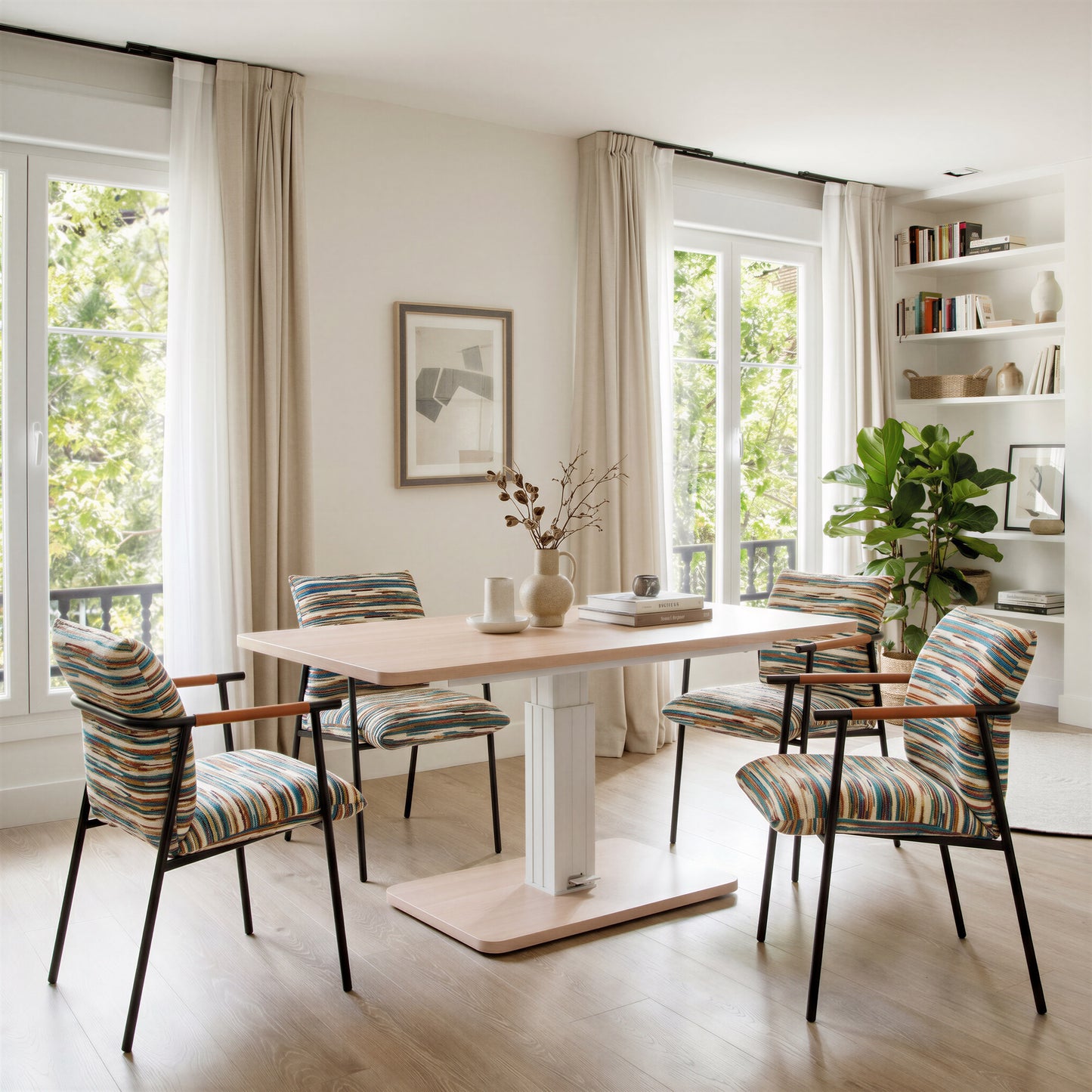 Brule Adjustable Dining Table Natural - 13