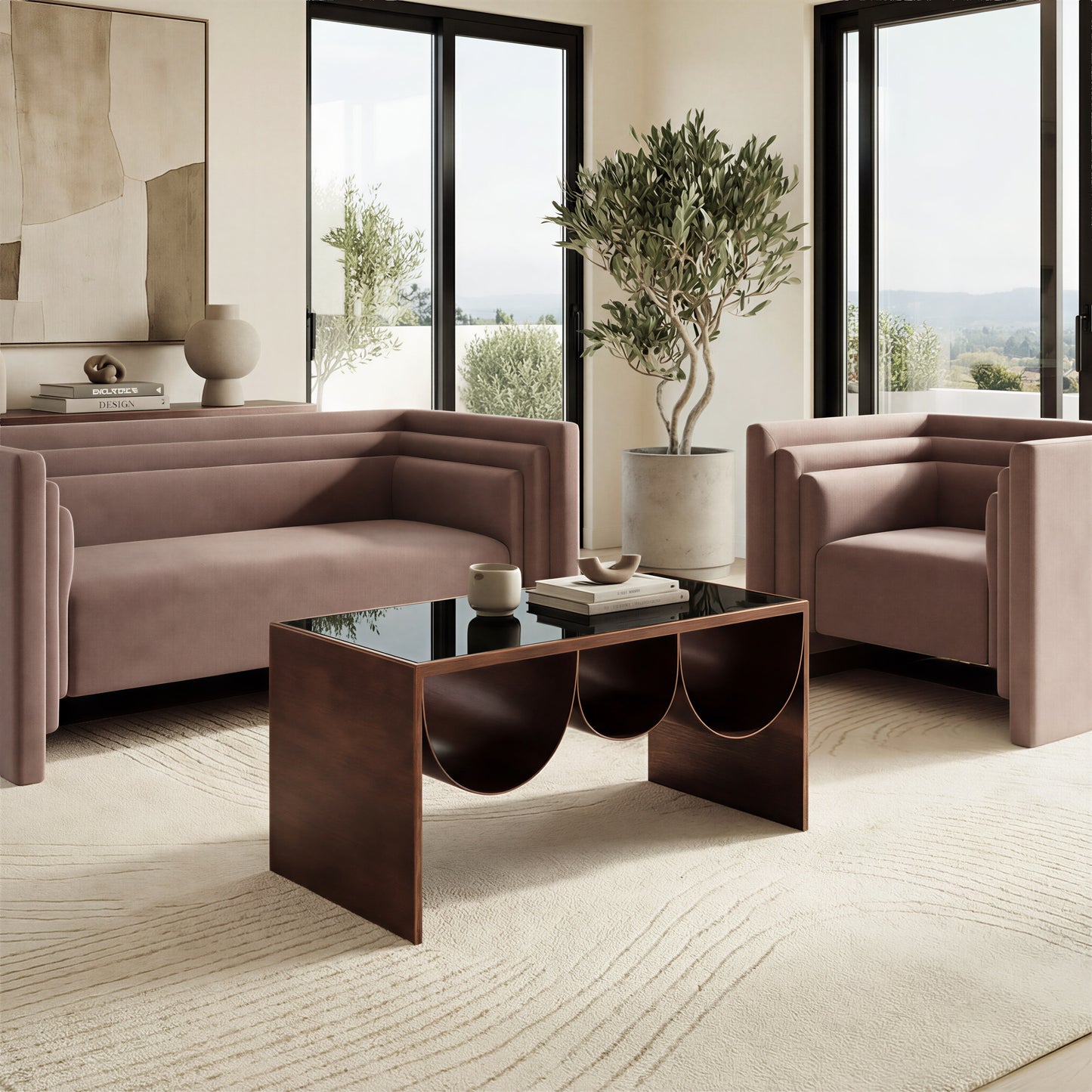 Aveiro Coffee Table Copper & Black - 5