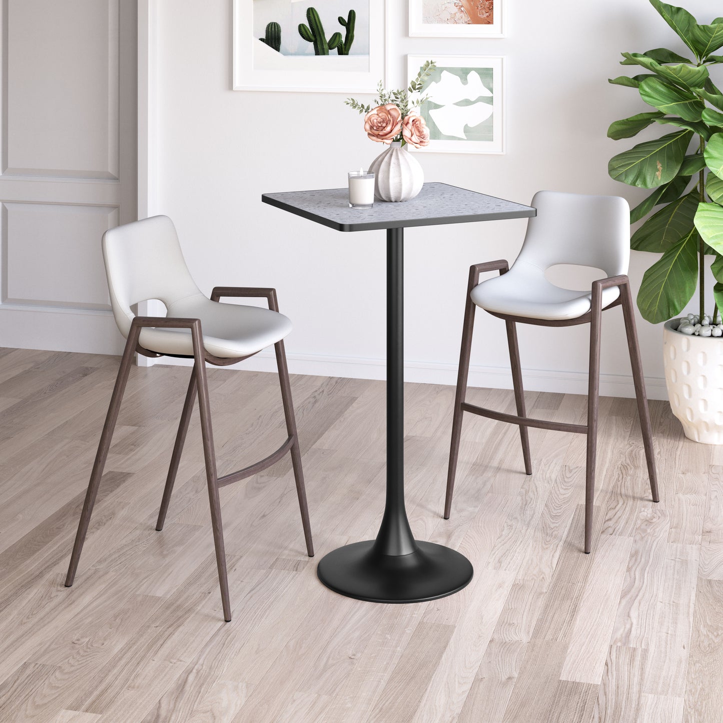 Spot Bar Table Gray & Black - 7