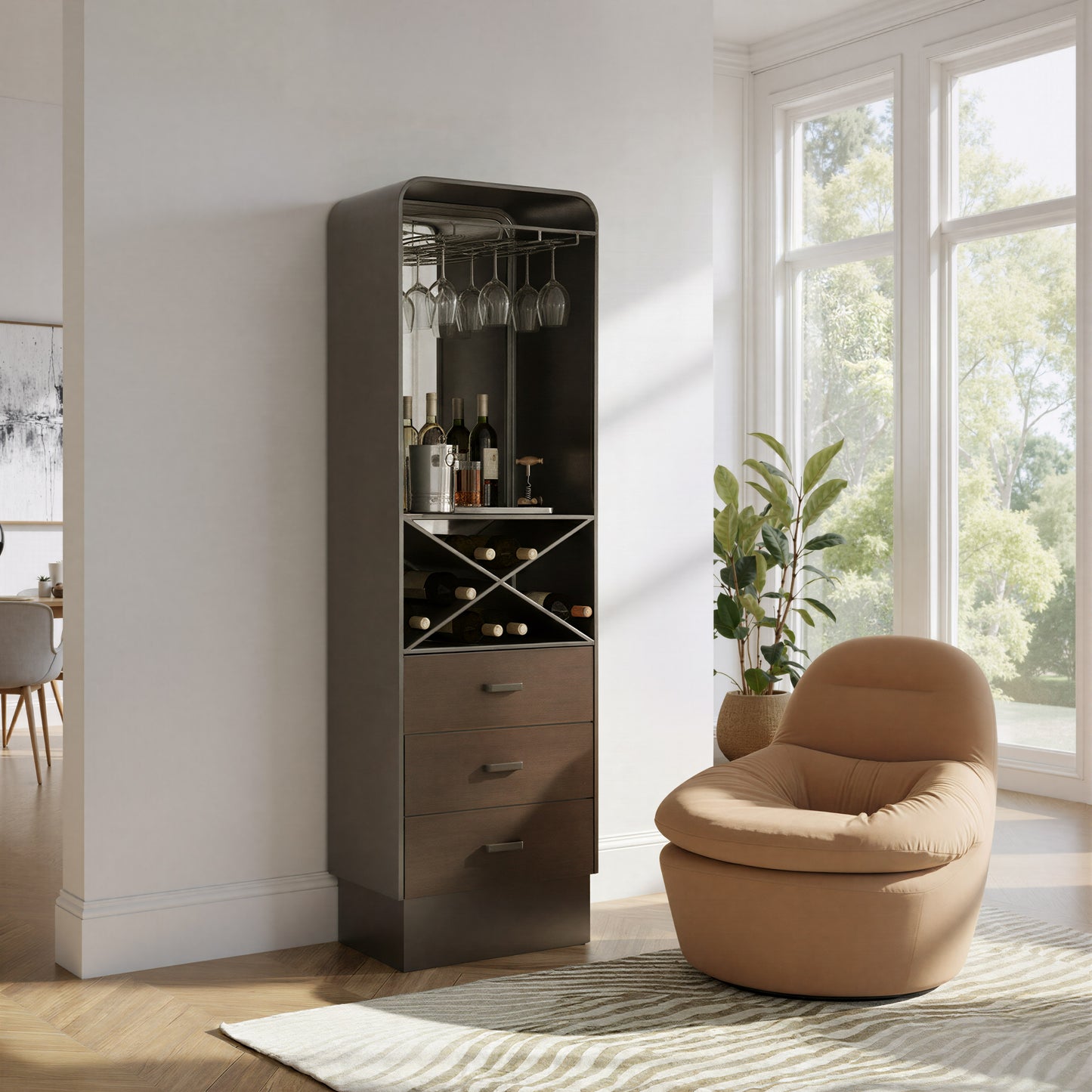 Reva Swivel Chair Tan - 11