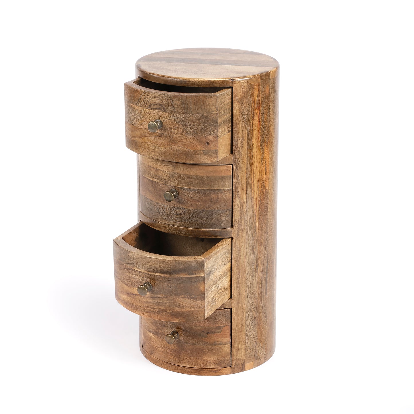 Liam Light Wood End Table with Storage in Light Brown  1176312