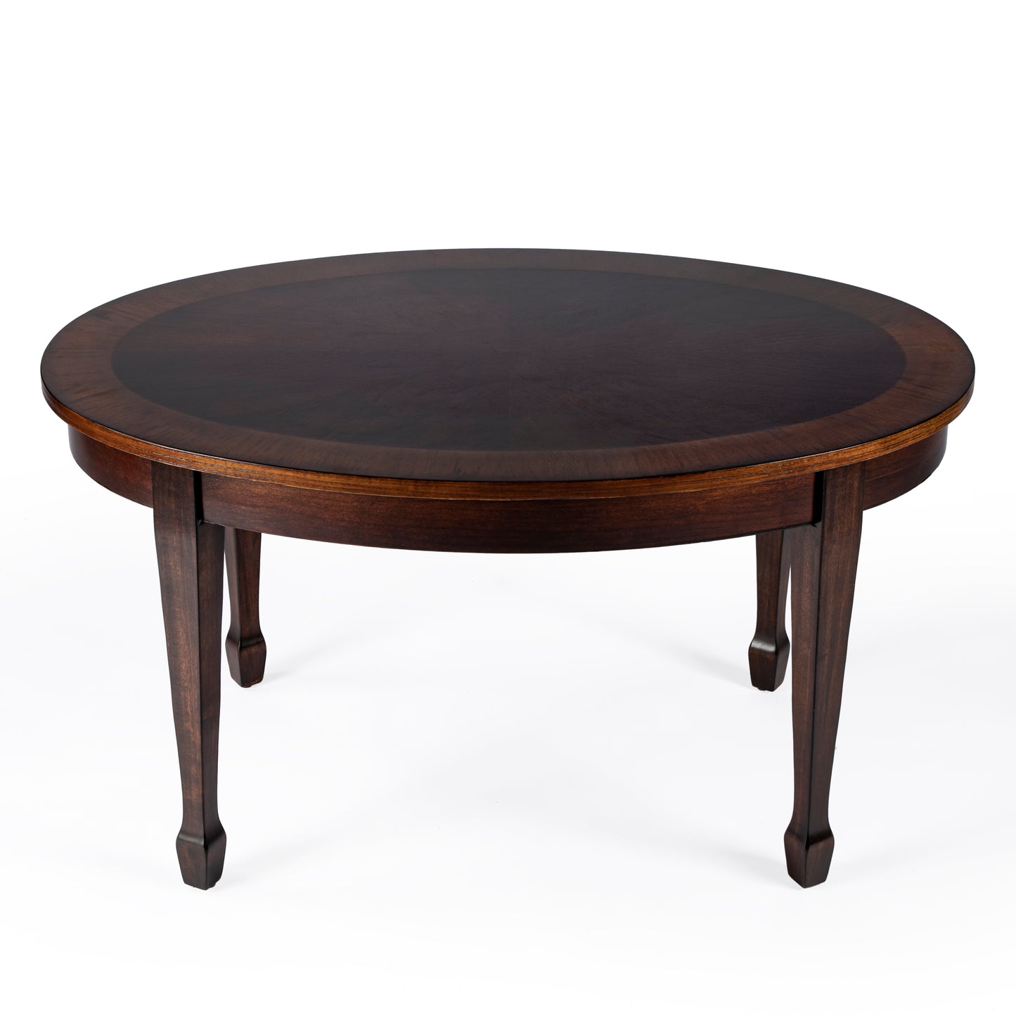 Clayton Oval Wood Coffee Table in Medium Brown  1234211