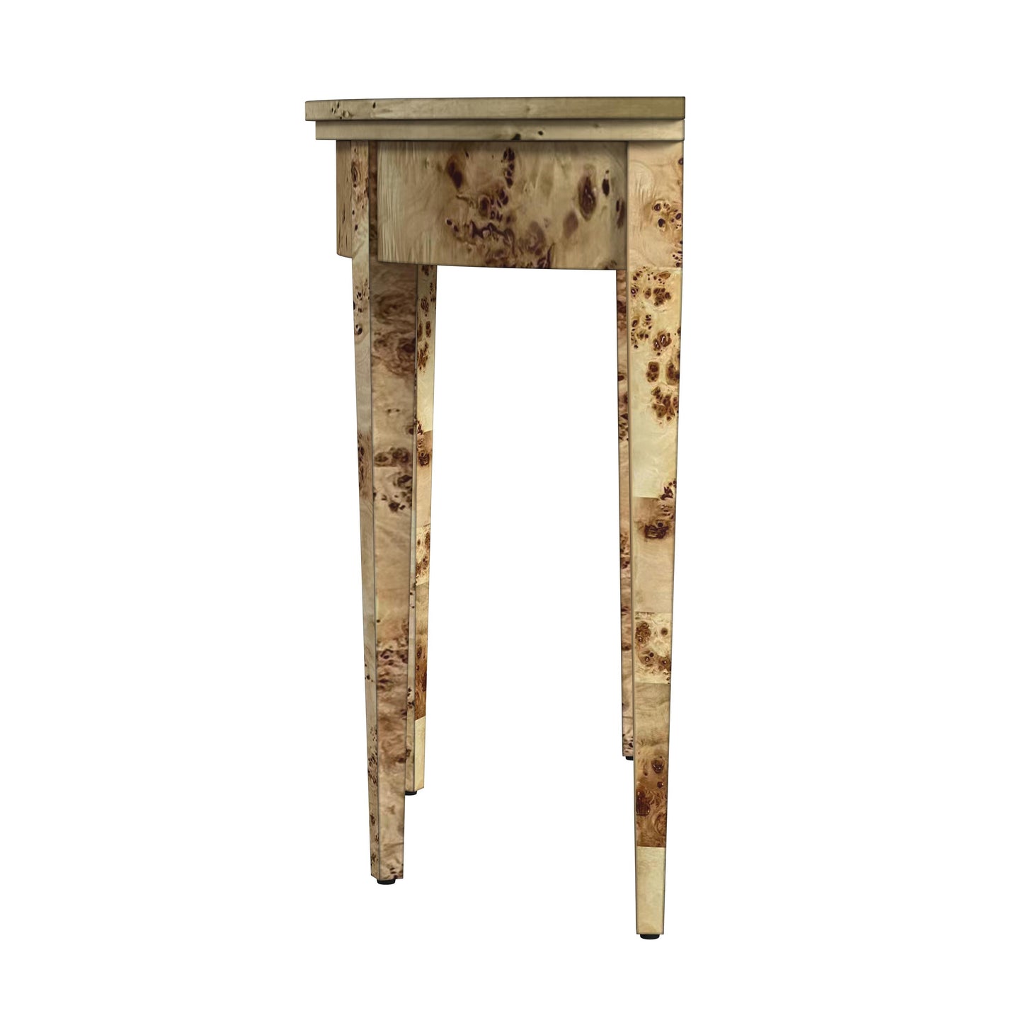 Hampton Demilune Light Burl 36" Console Table in Light Brown 1533443