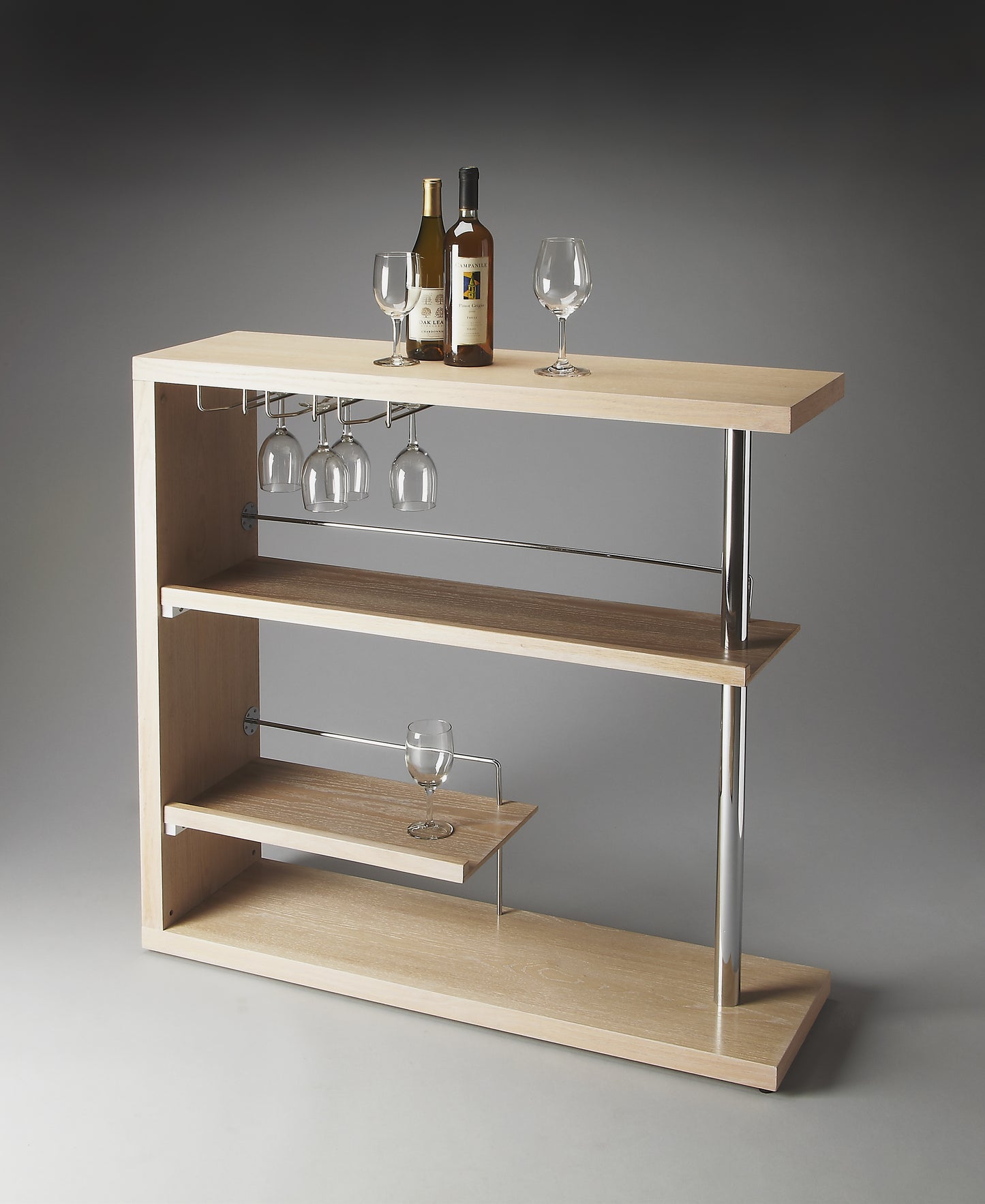 Broadway Modern Bar Cabinet in Gray 2664280