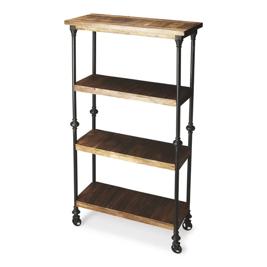 Fontainebleau Industrial Chic Bookcase in Multi-Color  2703290