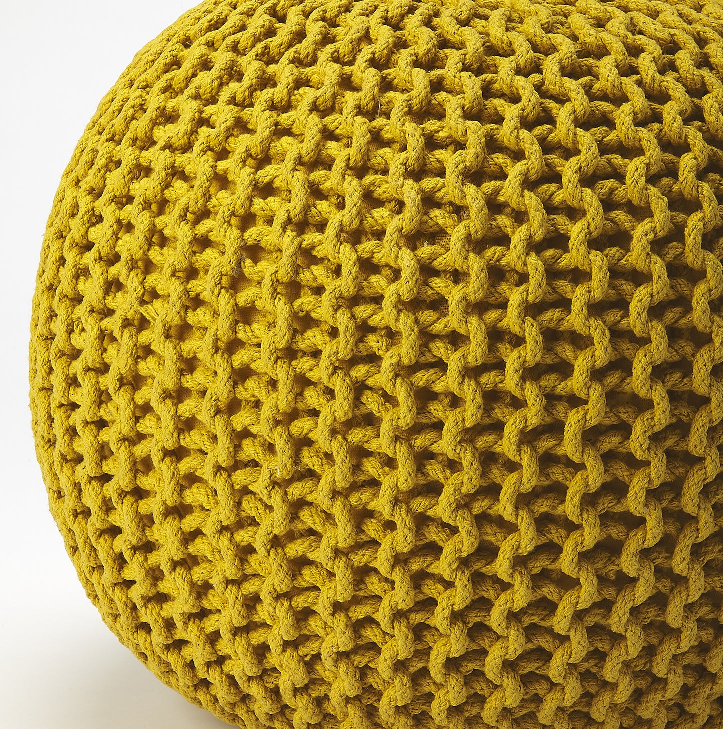 Pincushion Woven 19"W Pouffe in Gold 3689289