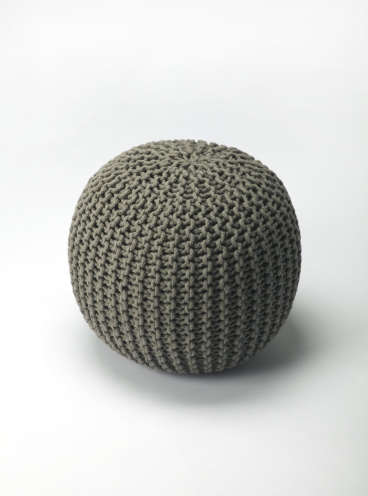 Pincushion Woven 19"W Pouffe in Gray 3689329