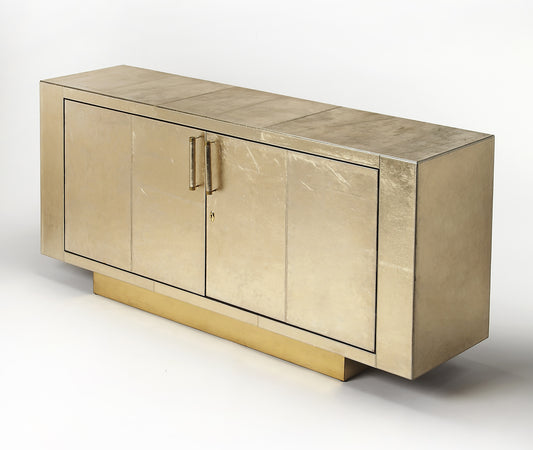 Francois Leather 70.5" Buffet Sideboard in Gold  3736350