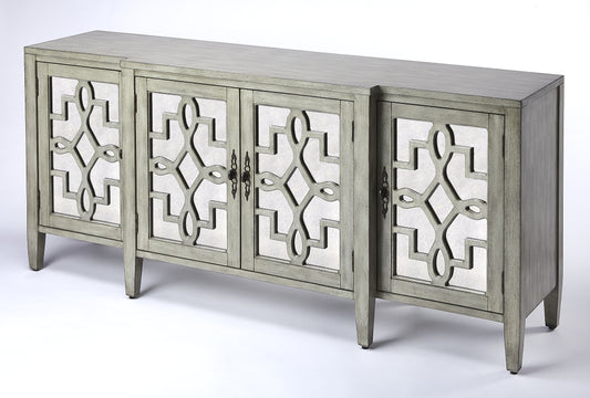 Giovanna  Mirrored 71.75" Sideboard in Green  5403140