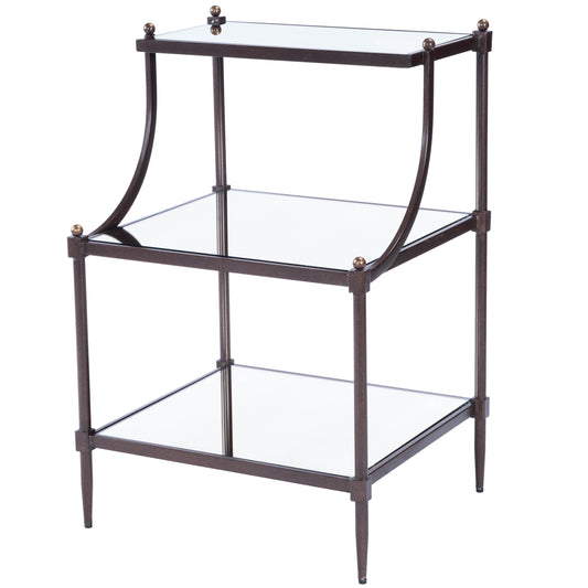 Peninsula Mirrored & Side Table in Bronze  7015025