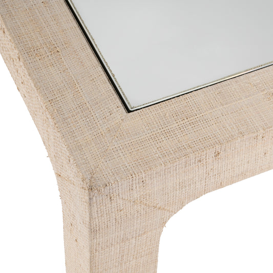 Chatham Glass and Raffia Square 36" Coffee Table In Natural in Natural  9153362