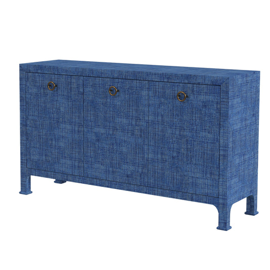 Chatham 3-Drawer Raffia 60" Sideboard in Blue  9170361