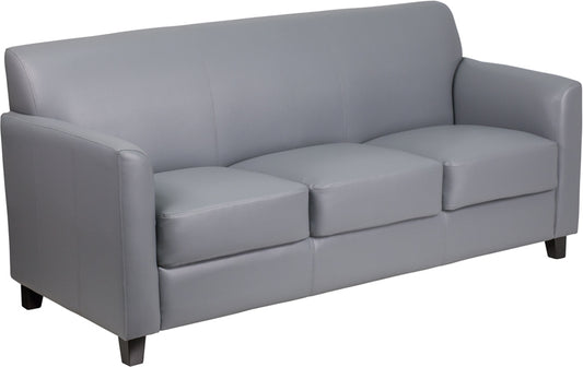 Gray Leather Sofa BT-827-3-GY-GG