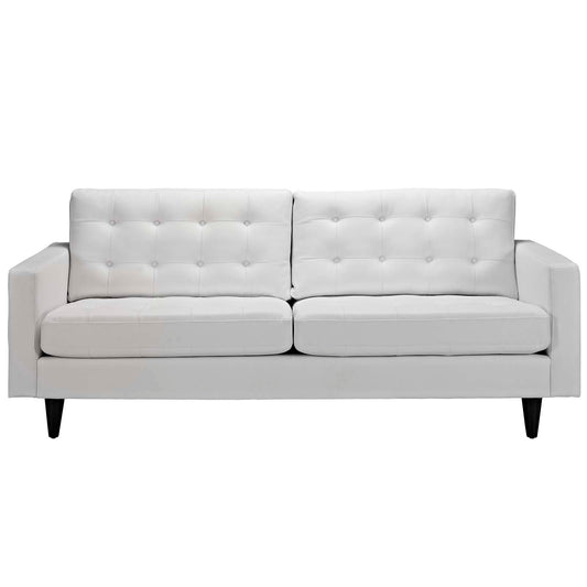 Empress Bonded Leather Sofa White EEI-1010-WHI