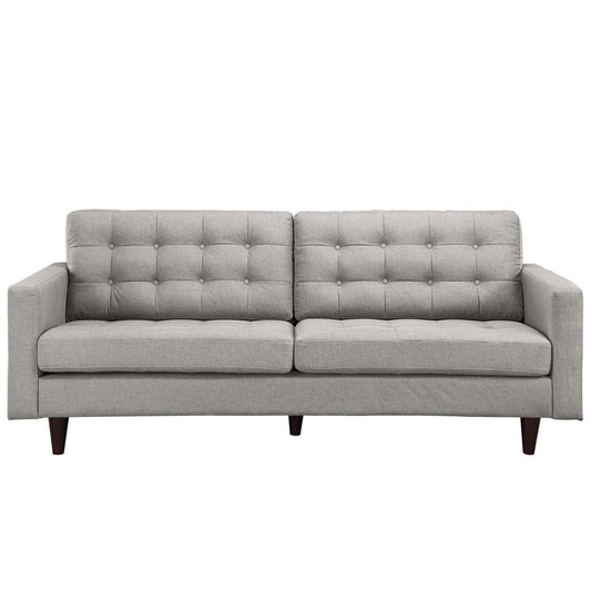 Empress Upholstered Fabric Sofa Light Gray EEI-1011-LGR