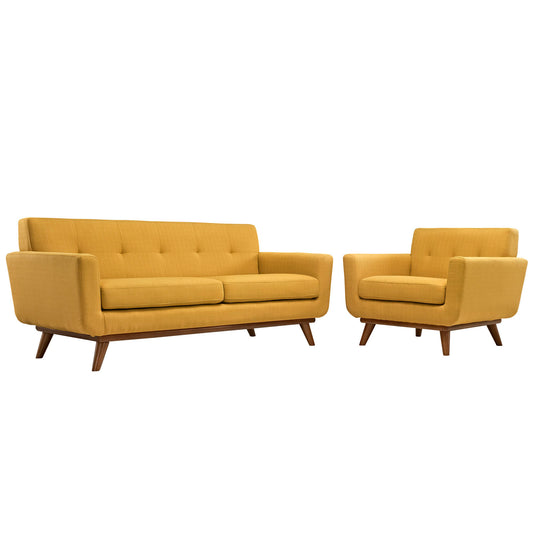 Engage Armchair and Loveseat Set of 2 Citrus EEI-1346-CIT