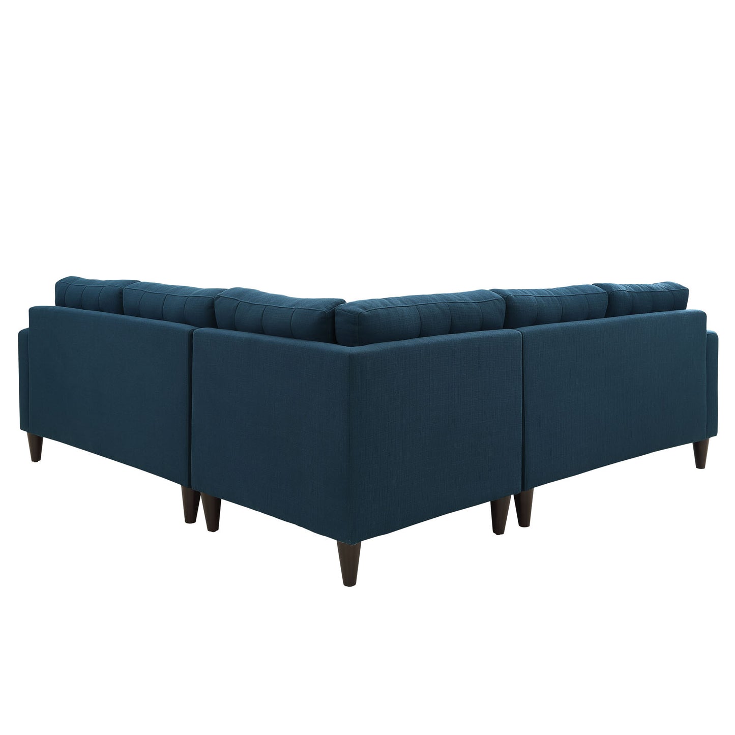Empress 3 Piece Upholstered Fabric Sectional Sofa Set Azure EEI-1417-AZU