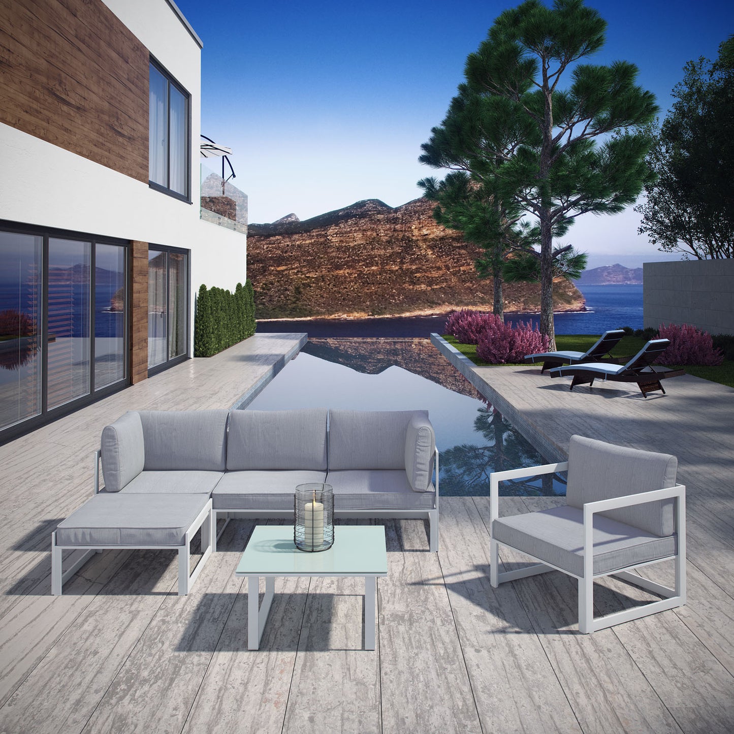 Fortuna Outdoor Patio Sectional Sofa Set