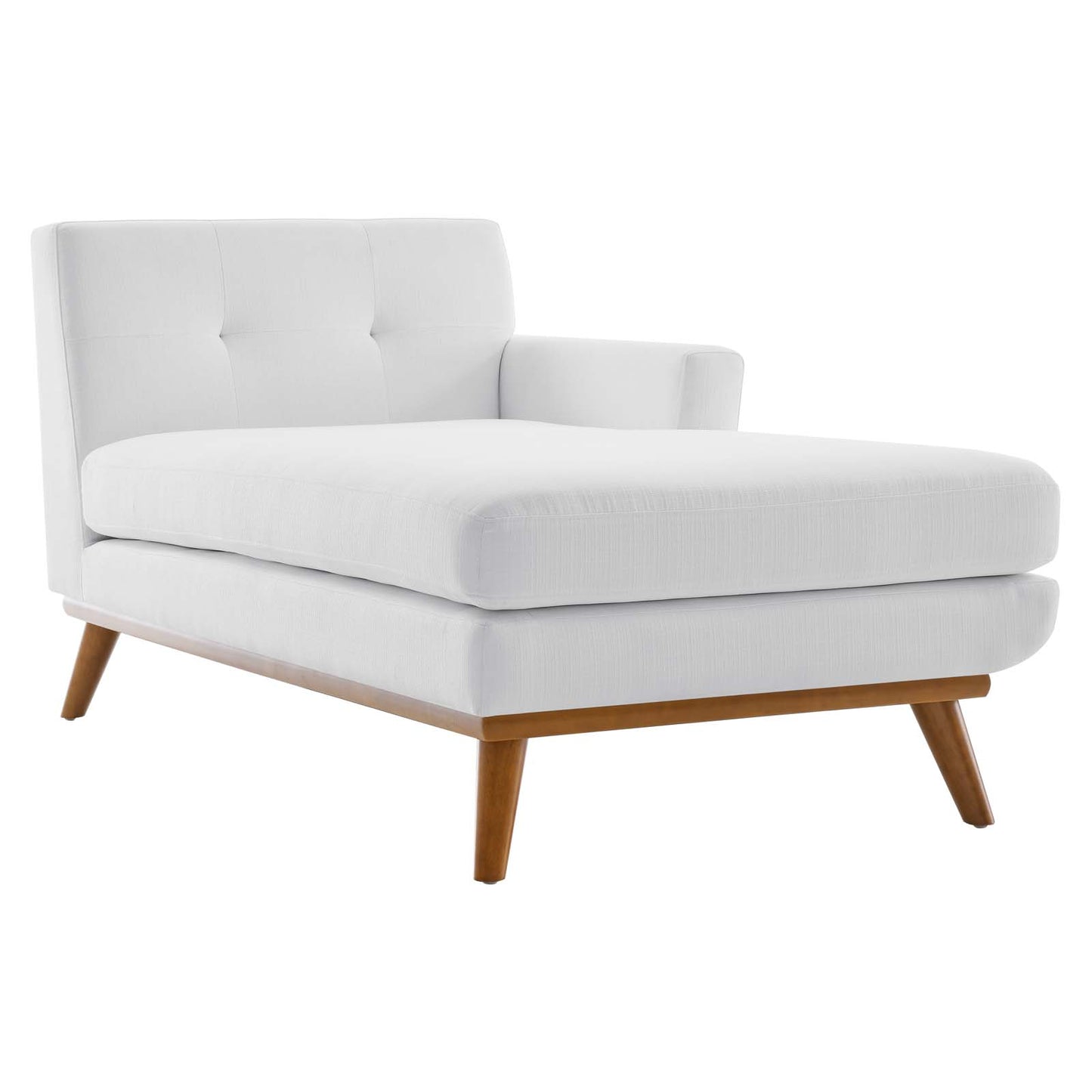 Engage Right-Facing Upholstered Fabric Sectional Sofa White EEI-2119-WHI-SET