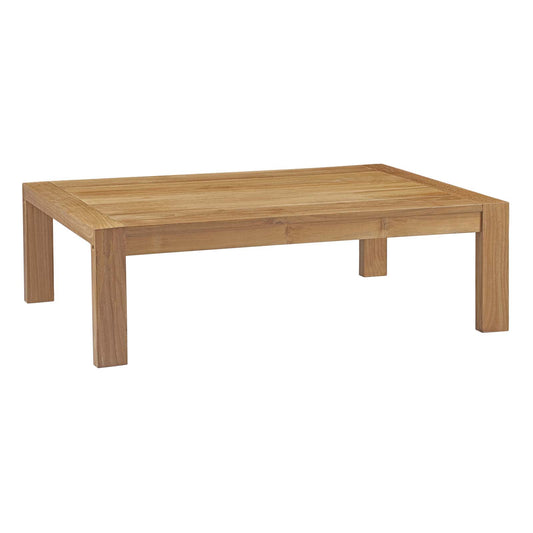 Upland Outdoor Patio Wood Coffee Table Natural EEI-2710-NAT