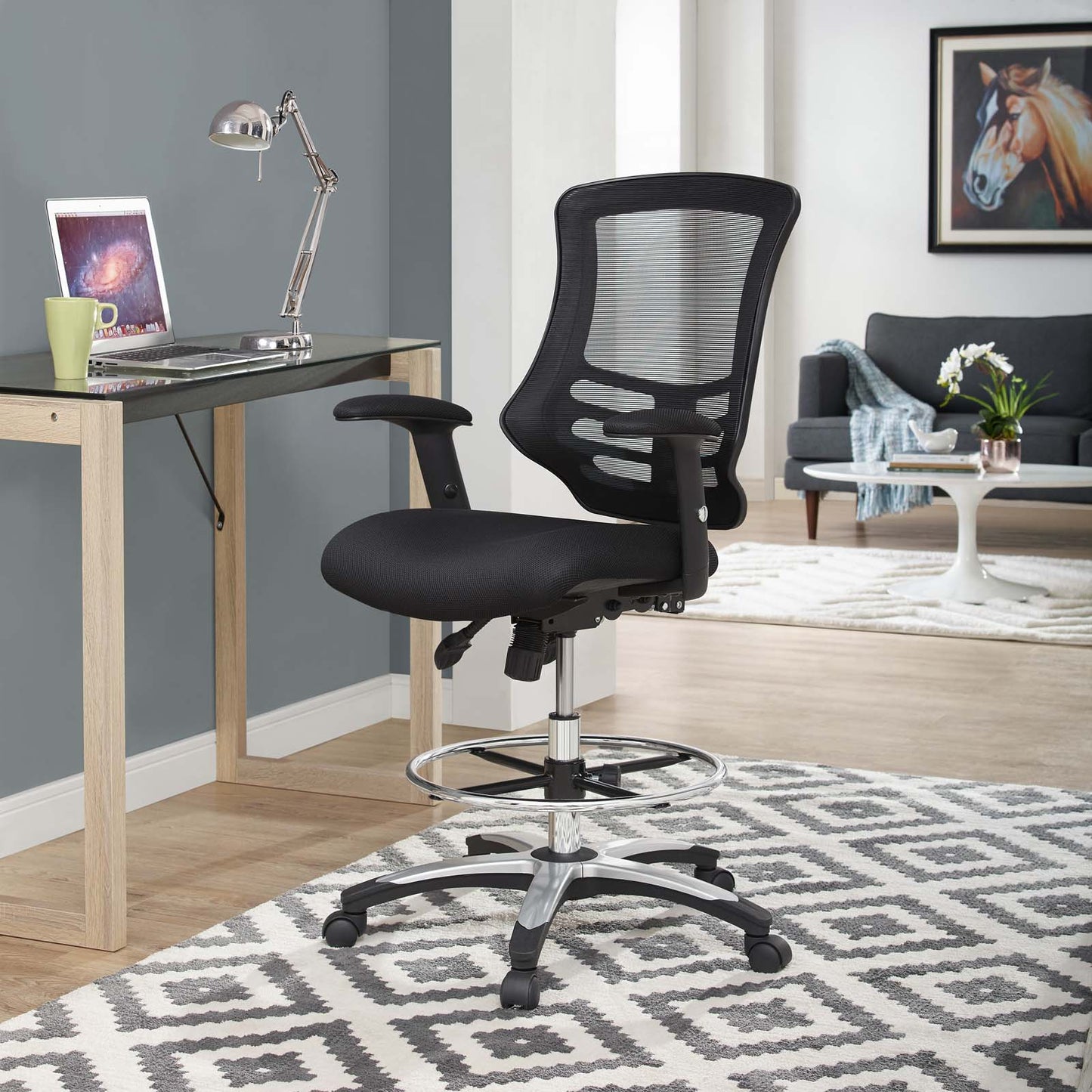 Calibrate Mesh Drafting Chair Black