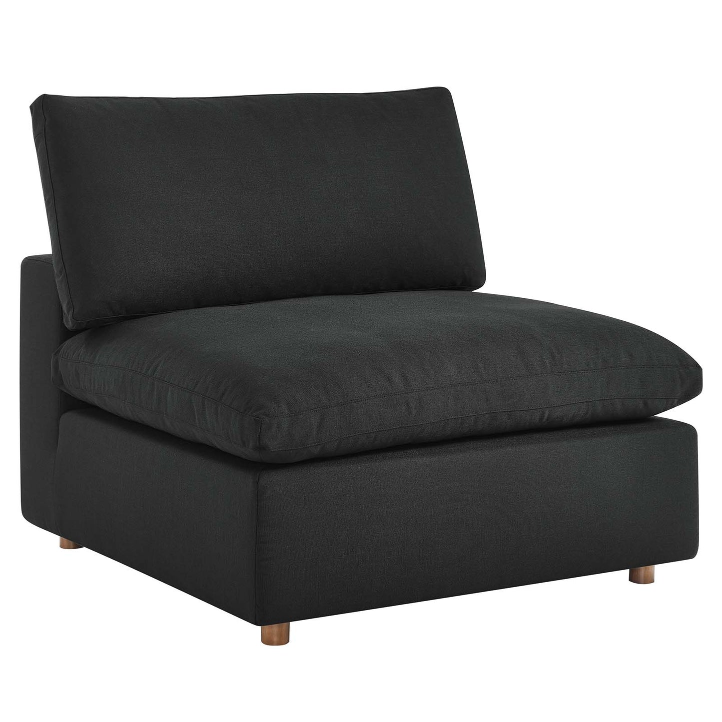 Commix Down Filled Overstuffed 3 Piece Sectional Sofa Set Black EEI-3355-BLK