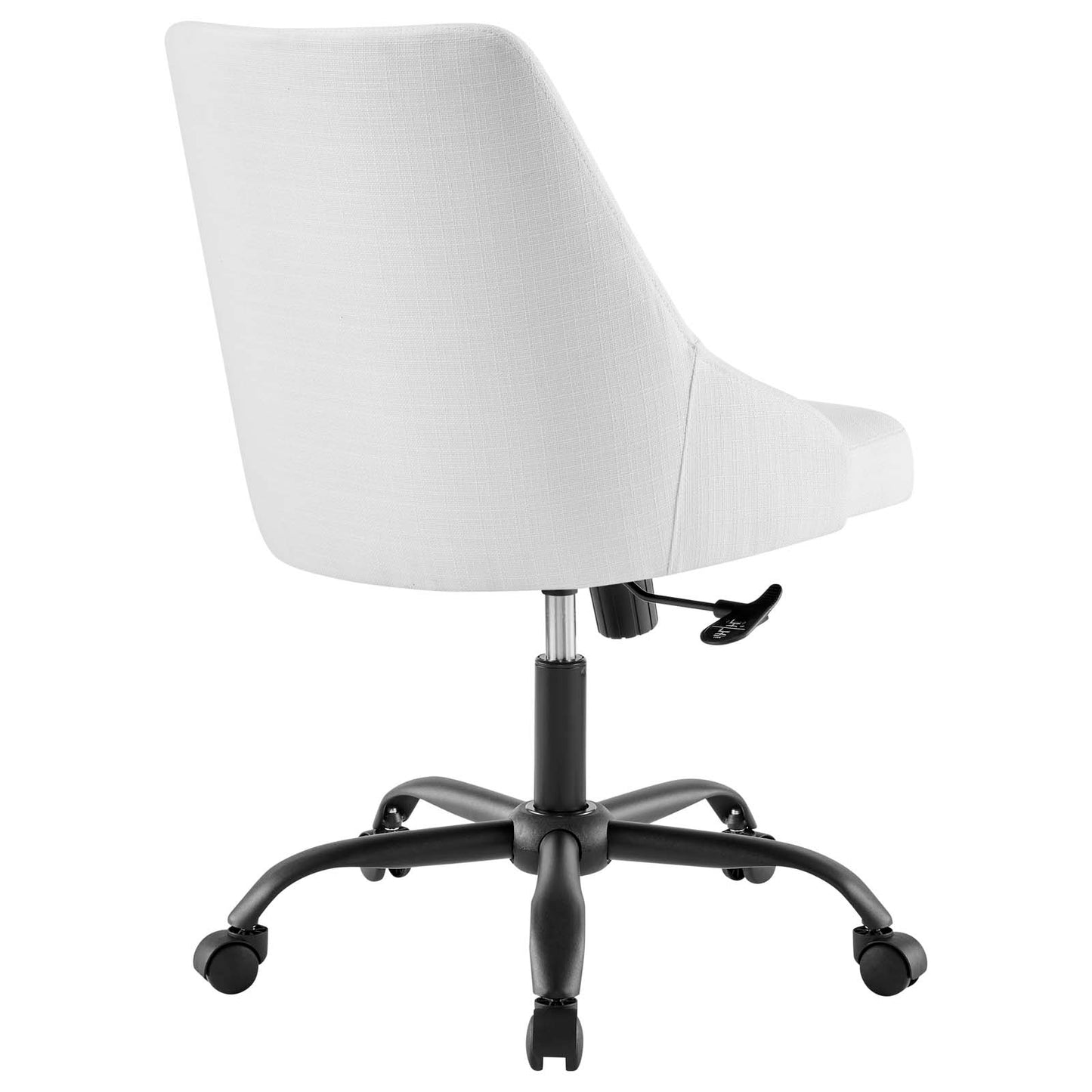 Designate Swivel Upholstered Office Chair Black White EEI-4371-BLK-WHI