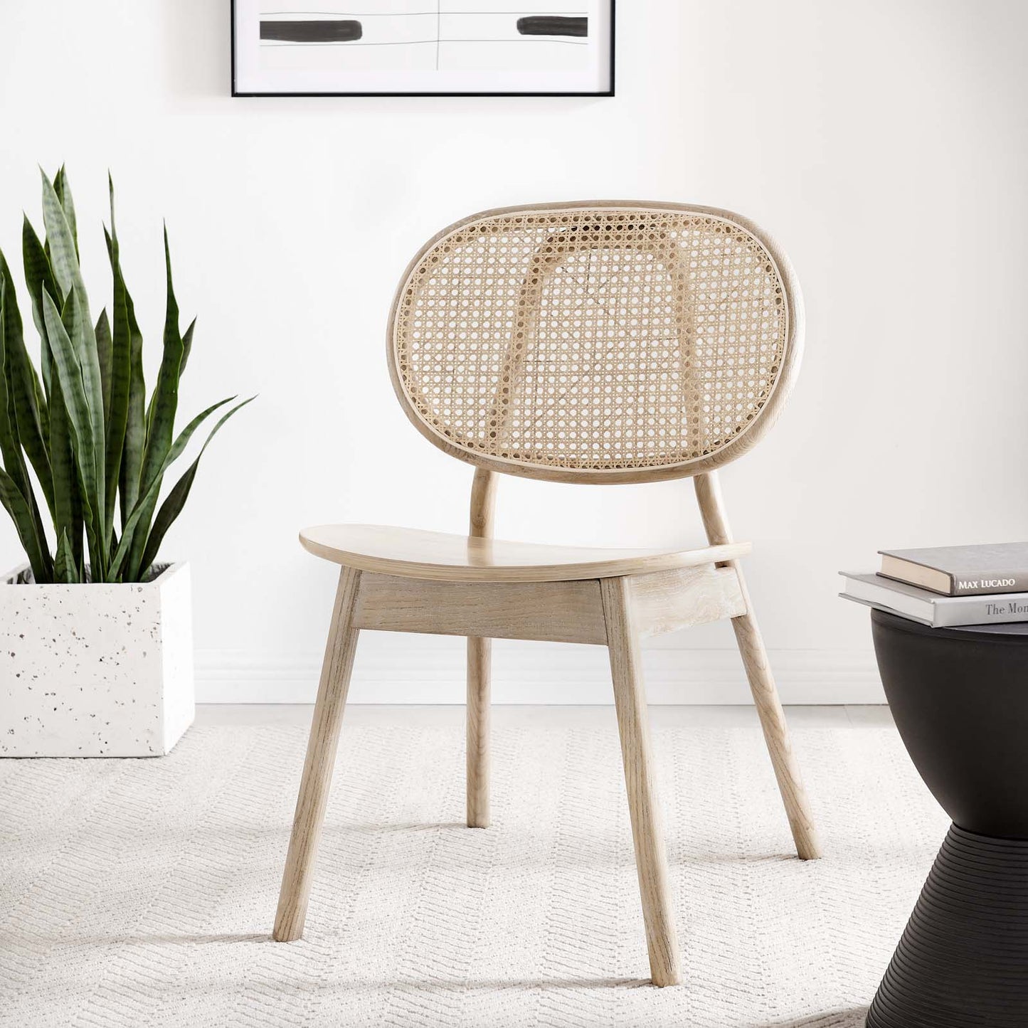 Malina Wood Dining Side Chair Gray