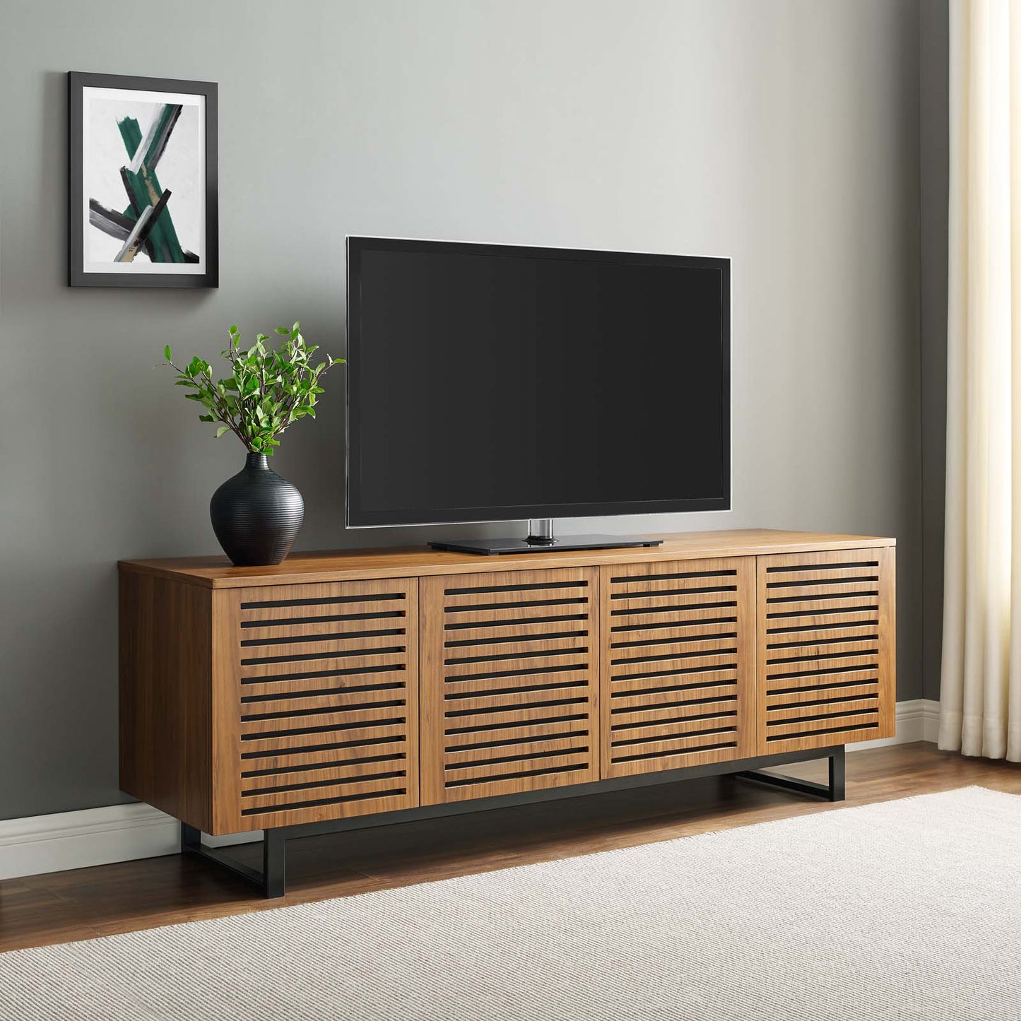 Parker 73" TV Stand Walnut EEI-4763-WAL