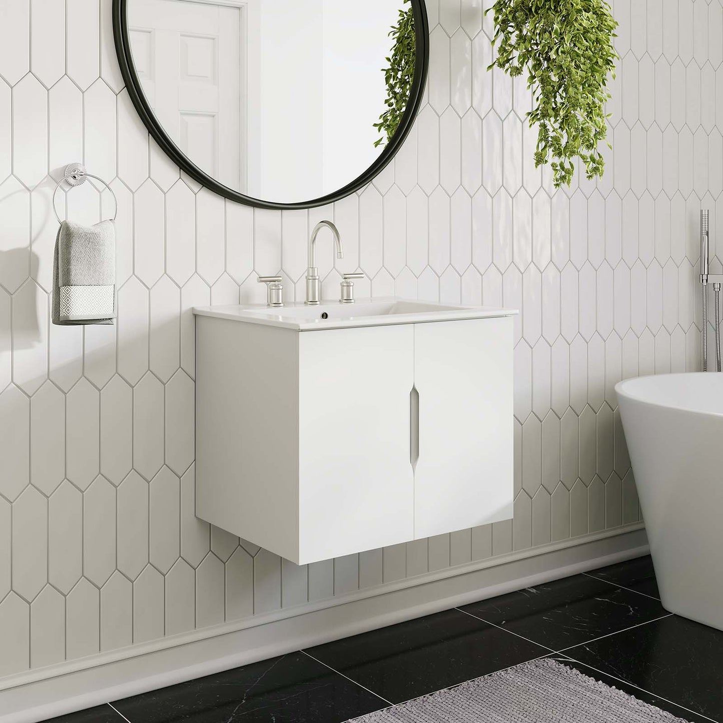 Vitality 24" Bathroom Vanity Cabinet (Sink Basin Not Included) White