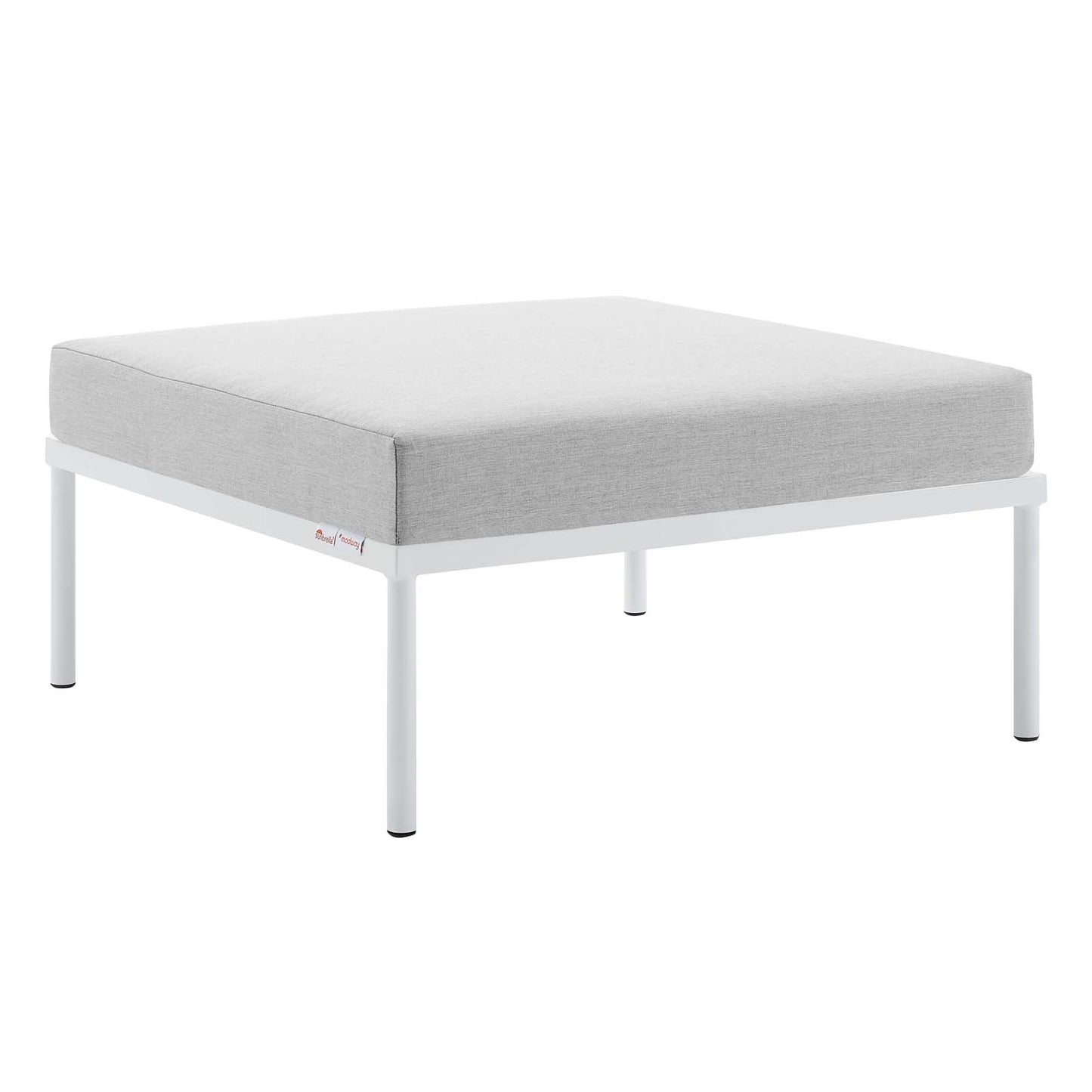 Harmony 10-Piece  Sunbrella® Outdoor Patio Aluminum Sectional Sofa Set White Gray EEI-4952-WHI-GRY-SET