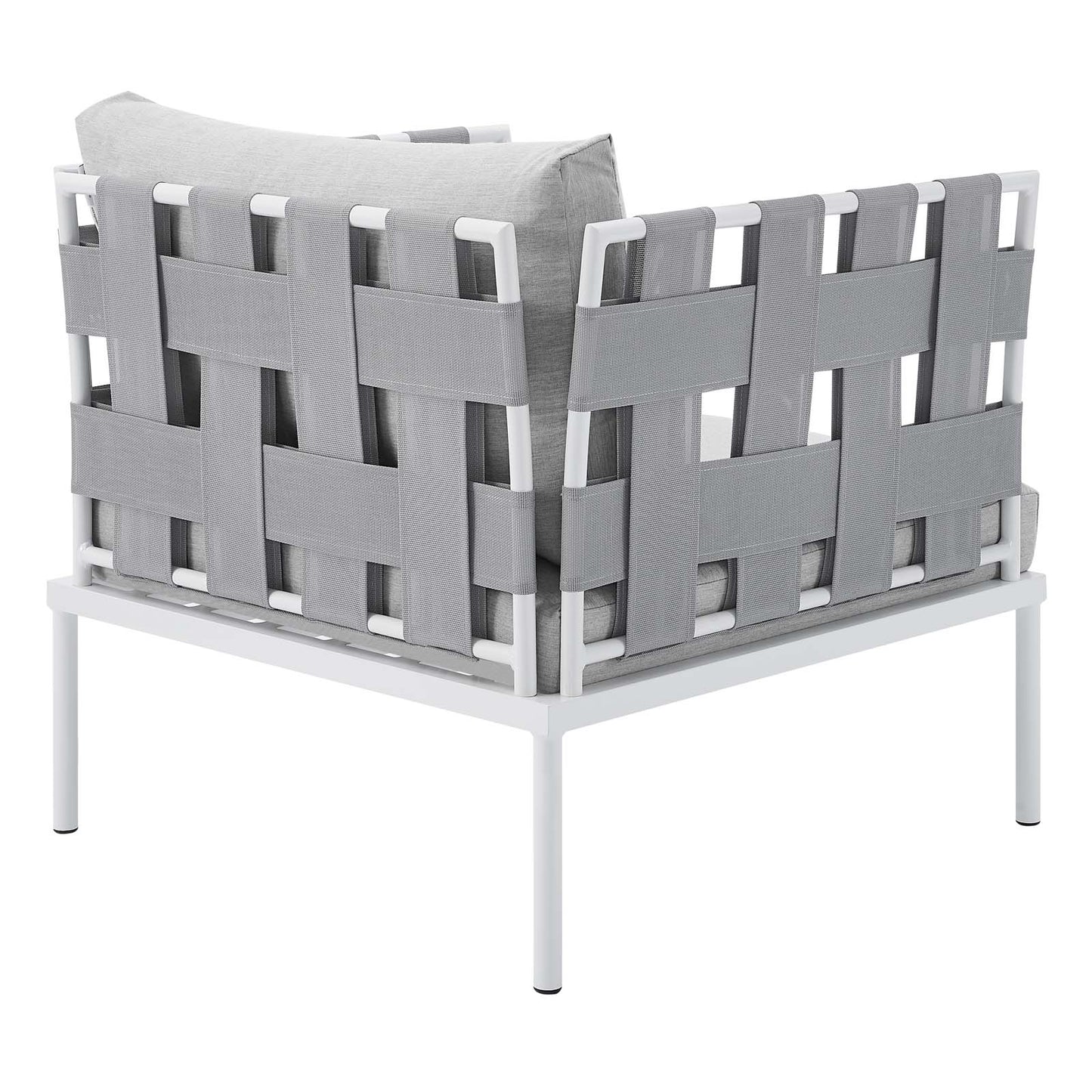 Harmony 10-Piece  Sunbrella® Outdoor Patio Aluminum Sectional Sofa Set Gray Gray EEI-4953-GRY-GRY-SET