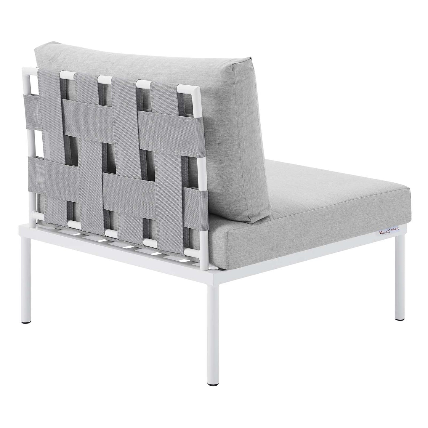 Harmony 10-Piece  Sunbrella® Outdoor Patio Aluminum Sectional Sofa Set Gray Gray EEI-4953-GRY-GRY-SET