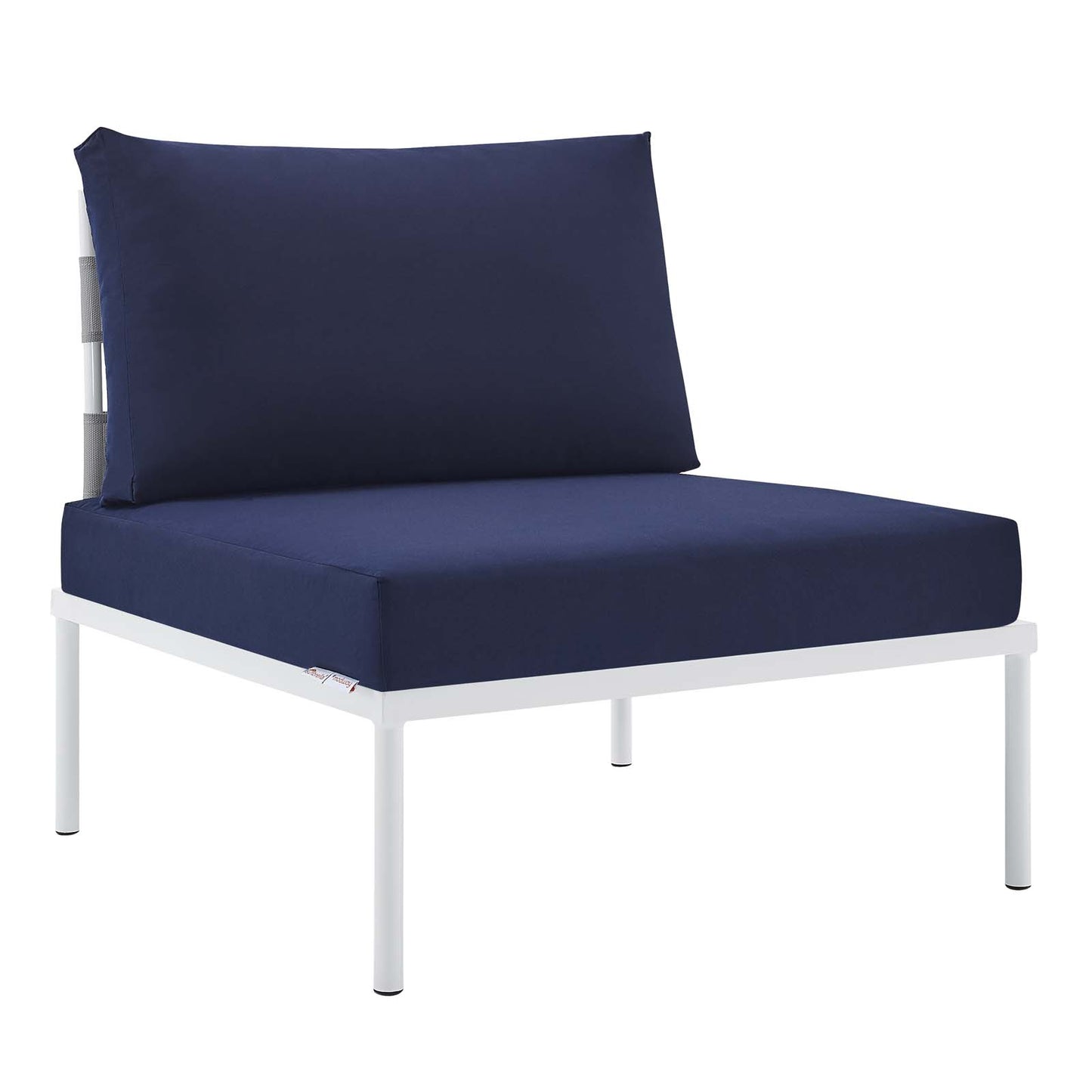 Harmony 10-Piece  Sunbrella® Outdoor Patio Aluminum Sectional Sofa Set Gray Navy EEI-4953-GRY-NAV-SET
