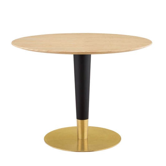 Zinque 40" Dining Table Gold Natural EEI-5145-GLD-NAT
