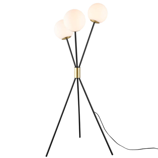 Vera 3-Light Floor Lamp Black EEI-5303-BLK